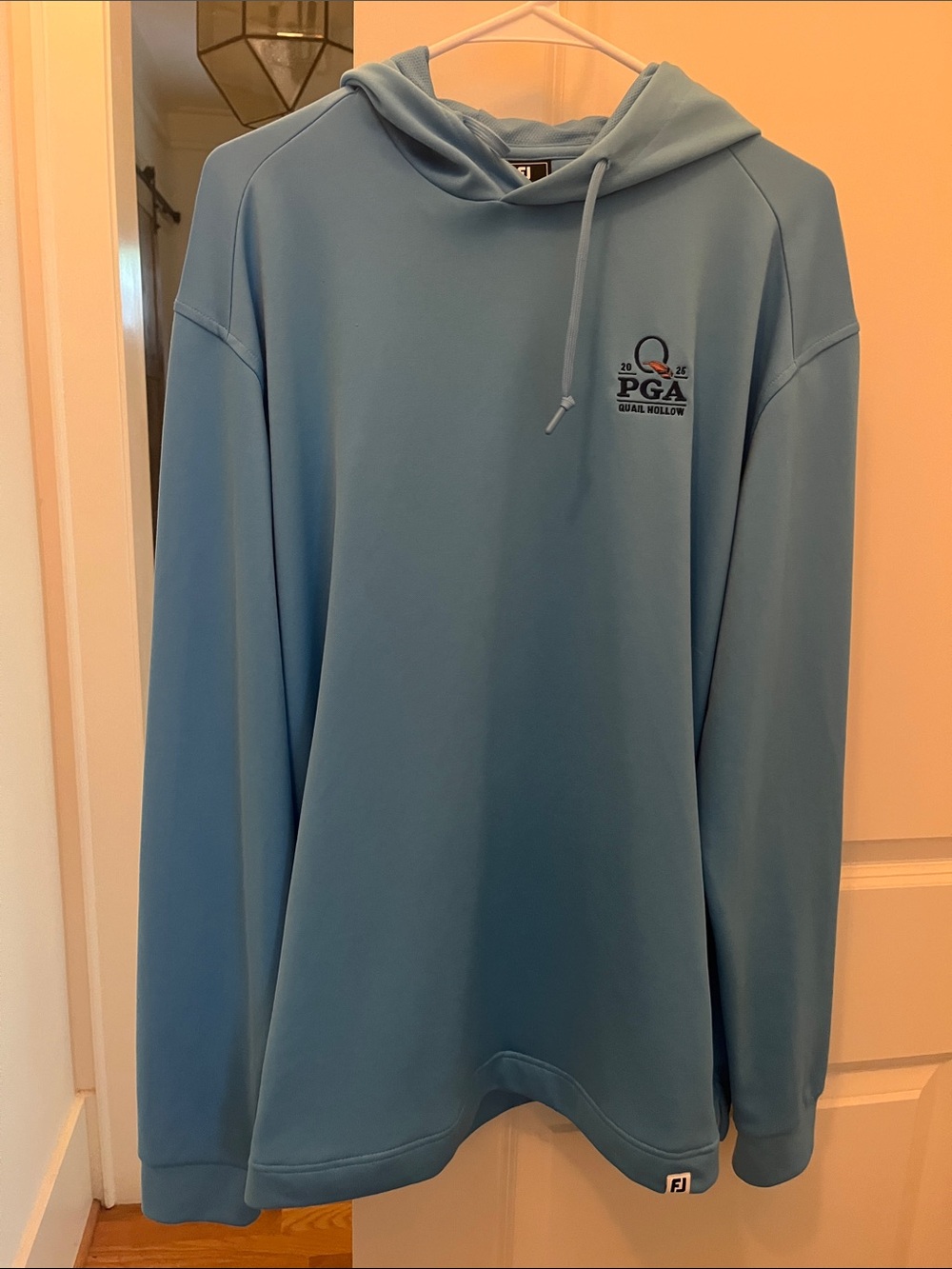 PGA 2025 Tour Light Blue Hooded Pullover - Men